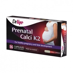 Drlife Prenatal Calci K2 3 vỉ x 12 viên - Viên bổ sung Canxi K2 cho bà bầu