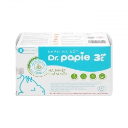 Dr.Papie 3mo+ Khăn hạ sốt cho bé (5 gói x 5 miếng)