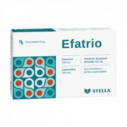 Efatrio Stella 3 vỉ x 10 viên - Thuốc kháng virus