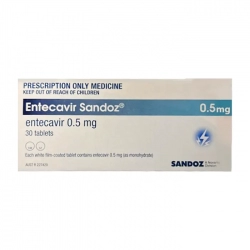 Entecavir Sandoz 0.5mg 3 vỉ x 10 viên - Kháng virus, điều trị viêm gan B