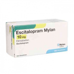 Escitalopram Mylan 10mg, Hộp 10 vỉ x 10 viên