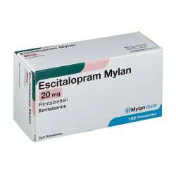 Escitalopram Mylan 20mg, Hộp 10 vỉ x 10 viên