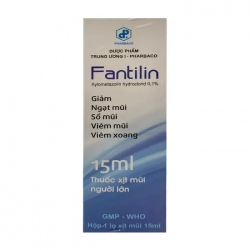 Fantilin 0.1% Pharbaco 15ml - Giảm nghẹt mũi, sổ mũi, viêm mũi, xoang