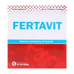 Fertavit Meracine 10 vỉ x 10 viên - Hỗ trợ giảm thiếu máu