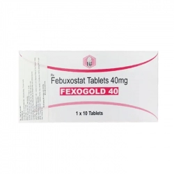 Fexogold 40mg Precise 1 vỉ x 10 viên - Hạ acid uric máu