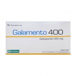 Galamento 400mg BV Pharma 5 vỉ x 10 viên - Trị động kinh, đau thần kinh