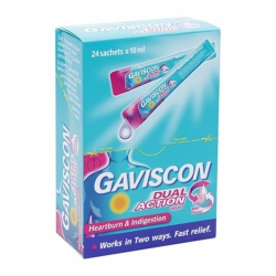 Gaviscon Dual Action, Hộp 24 gói x 10ml