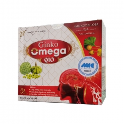 Tpbvsk bổ não Ginko Omega Q10, Hộp 100 viên ( Đỏ )