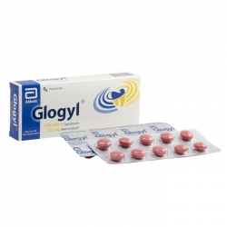 Thuốc kháng sinh Glogyl, Hộp 20 viên
