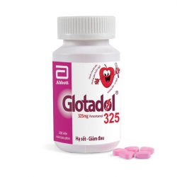 Thuốc giảm đau hạ sốt  Abbott Glotadol 325mg, Chai 200 viên