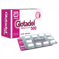 Thuốc giảm đau hạ sốt  Abbott Glotadol 500mg, Hộp 100 viên