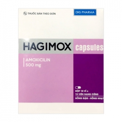 Hagimox 500mg DHG (Hồng đậm - hồng nhạt) 10 vỉ x 10 viên