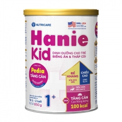 Hanie kid Pedia 1+ Nutricare 850g - Dinh dưỡng cho trẻ biếng ăn, thấp còi