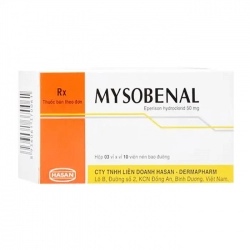Mysobenal 50mg Hasan 3 vỉ x 10 viên - Cải thiện triệu chứng tăng trương lực cơ