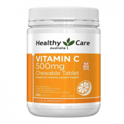 Healthy Care Vitamin C 500mg kẹo nhai bổ sung Vitamin C, Hộp 500 viên