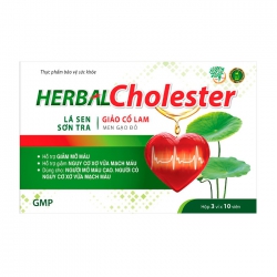 Herbal Cholester Vạn Tâm 3 vỉ x 10 viên - Viên uống bổ tim mạch