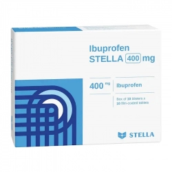 Ibuprofen Stella 400mg 10 vỉ x 10 viên - Thuốc giảm đau kháng viêm