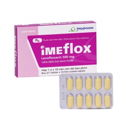 Thuốc kháng sinh Imexpharm Imeflox Levofloxacin 500mg, Hộp 10 viên