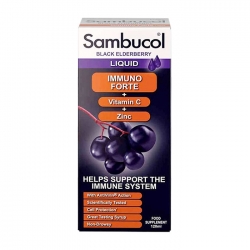Immuno Forte + Vitamin C + Zinc Sambucol 120ml - Siro tăng sức đề kháng