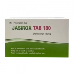 Jasirox Tab 180mg 3 vỉ x 10 viên - Thuốc thải sắt