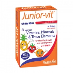 Junior-Vit Chewable Healthaid 2 vỉ x 15 viên - Viên nhai bổ sung Multivitamin cho trẻ