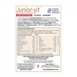 Junior-Vit Chewable Healthaid 2 vỉ x 15 viên - Viên nhai bổ sung Multivitamin cho trẻ