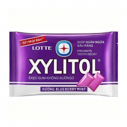 Lotte Xylitol Hương Blueberry Mint 11.6g - Kẹo gum không đường ngừa sâu răng
