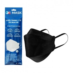Khẩu trang y tế cao cấp Ok Mask 4D 6 cái ( Đen )