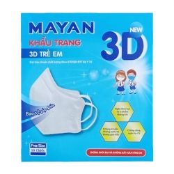 Mayan 3D Trẻ Em, Hộp 10 cái - Khẩu trang y tế dành cho trẻ
