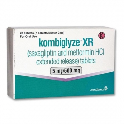 Komboglyze XR 5/500 - Saxagliptin-Metformin 5mg/500mg, Hộp 4 vỉ x 7 viên