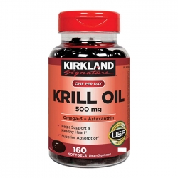 Krill Oil Kirkland  500mg 160 viên – Viên uống dầu nhuyễn thể
