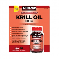 Krill Oil Kirkland  500mg 160 viên – Viên uống dầu nhuyễn thể