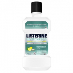 Nước súc miệng diệt khuẩn hương chanh muối Listerine Healthy Bright Natural Lemon + Salt 500ml