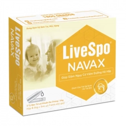 LiveSpo NAVAX Kids 5 ống x 5ml - Xịt mũi giúp giảm nguy cơ viêm đường hô hấp cho trẻ 0-2 tuổi