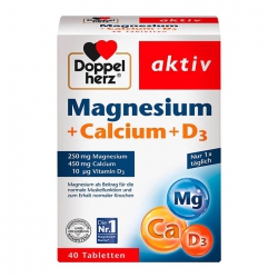 Magnesium+ Calcium + Vitamin D3 Doppelherz 4 vỉ x 10 viên