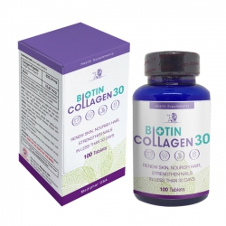 Mediphar USA Biotin Collagen 30, Chai 100 viên