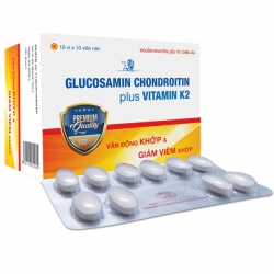 Mediphar USA Glucosamin, Chondroitin Plus K2, Hộp 100 viên Nén