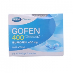 Mega Gofen 400mg, Ibuprofen 400mg, Hộp 50 viên