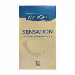 Melygra Sensation 52 mm Dotted For Added Stimulation 12 cái - Bao cao su tăng khoái cảm