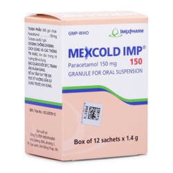 Thuốc giảm đau Imexpharm Mexcold 150mg, Hộp 12 gói