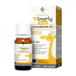 M'Smarty Drops Vitamin D3-K2 15ml - Nhỏ giọt bổ xương cho trẻ