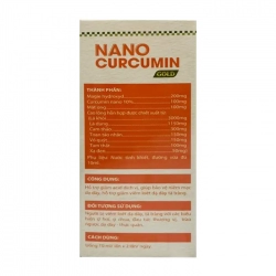Nano Curcummin Gold 20 gói x 10ml - Hỗ trợ giảm viêm loét dạ dày, tá tràng