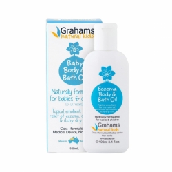 Natural Baby Eczema Body Bath Oil Grahams 100ml - Dầu tắm dưỡng thể, chống chàm