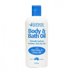 Natural Skin Body Bath Oil Grahams 220ml - Dầu tắm, dưỡng thể