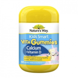 Nature's Way Kids Smart Vita Gummies Calcium + Vitamin D, Chai 60 viên