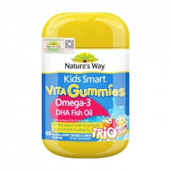 Nature's Way Kids Smart Vita Gummies Omega-3 DHA Fish Oil Trio 60 viên