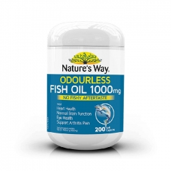 Nature's Way Odourless Fish Oil 1000mg bổ sung dầu cá, Hộp 200 viên