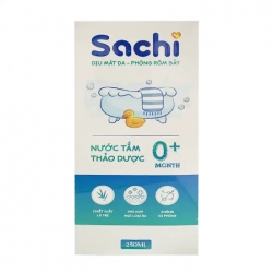 Nước Tắm Thảo Dược Sachi +0 250ml - Hỗ trợ phòng hăm ngứa, rôm sảy, mụn nhọt