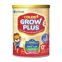 Nutricare Colos24h Grow Plus +0 800g - Bổ sung dinh dưỡng cho trẻ nhẹ cân thấp còi