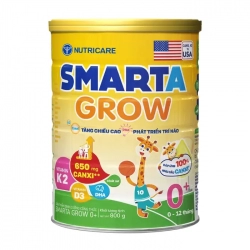 Nutricare Smarta Grow + 0 800g – Sữa bột phát triển chiều cao
